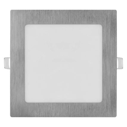 Luminária LED de embutir para teto NEXXO LED/12,5W/230V 3000/3500/4000K prateada 17x17 cm