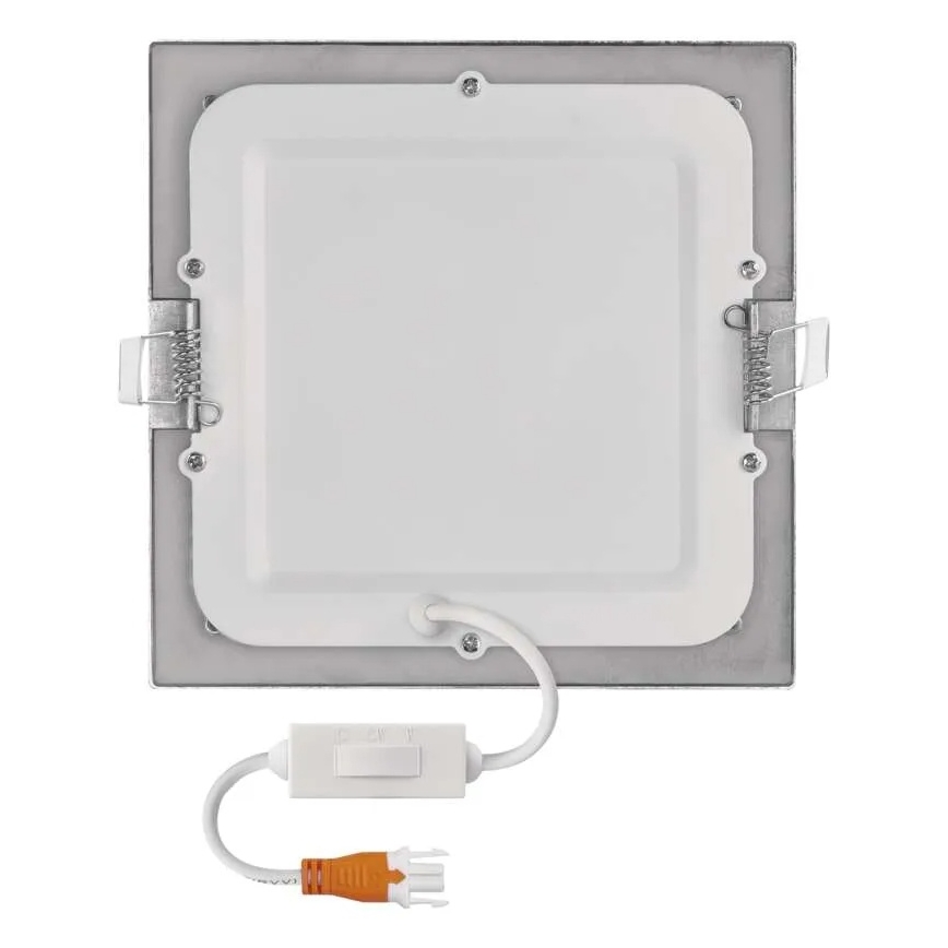 Luminária LED de embutir para teto NEXXO LED/12,5W/230V 3000/3500/4000K prateada 17x17 cm