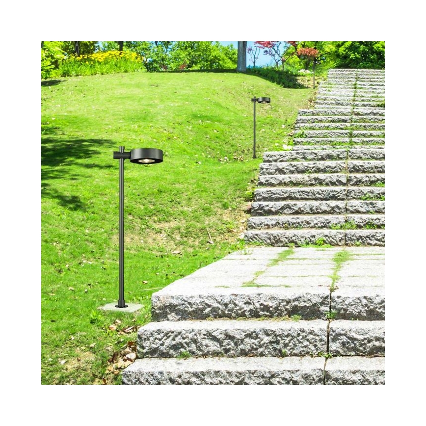 Luminária LED de exterior 7W 230V 3000K IP65 preta 102 cm