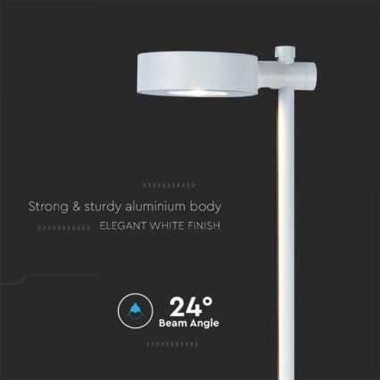 Luminária LED de exterior LED/7W/230V 4000K IP65 branca 102 cm