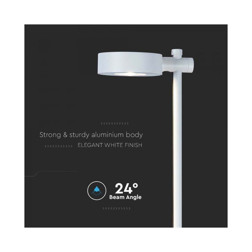 Luminária LED de exterior LED/7W/230V 4000K IP65 branca 102 cm