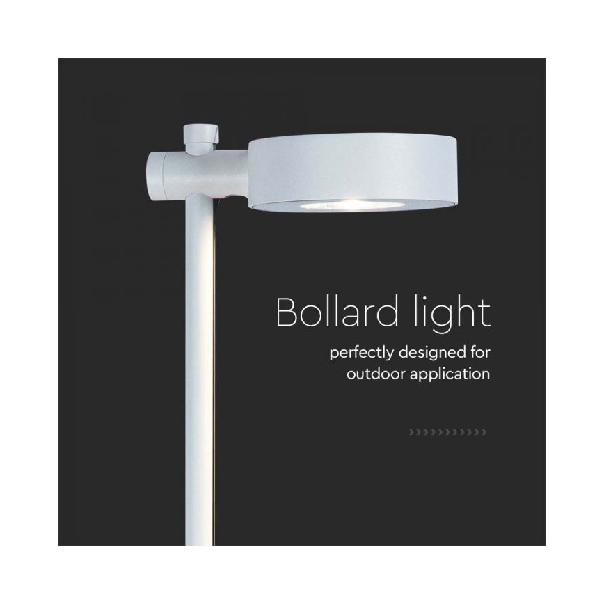 Luminária LED de exterior LED/7W/230V 4000K IP65 branca 102 cm