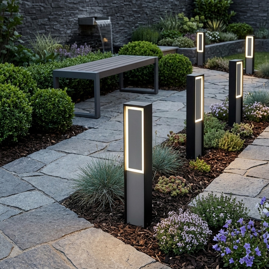 Luminária LED de exterior MODO LED/8W/230V 4000K IP54 50 cm preta