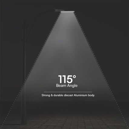 Luminária de rua LED com sensor crepuscular CHIP SAMSUNG LED/100W/230V 4000K IP65 cinza