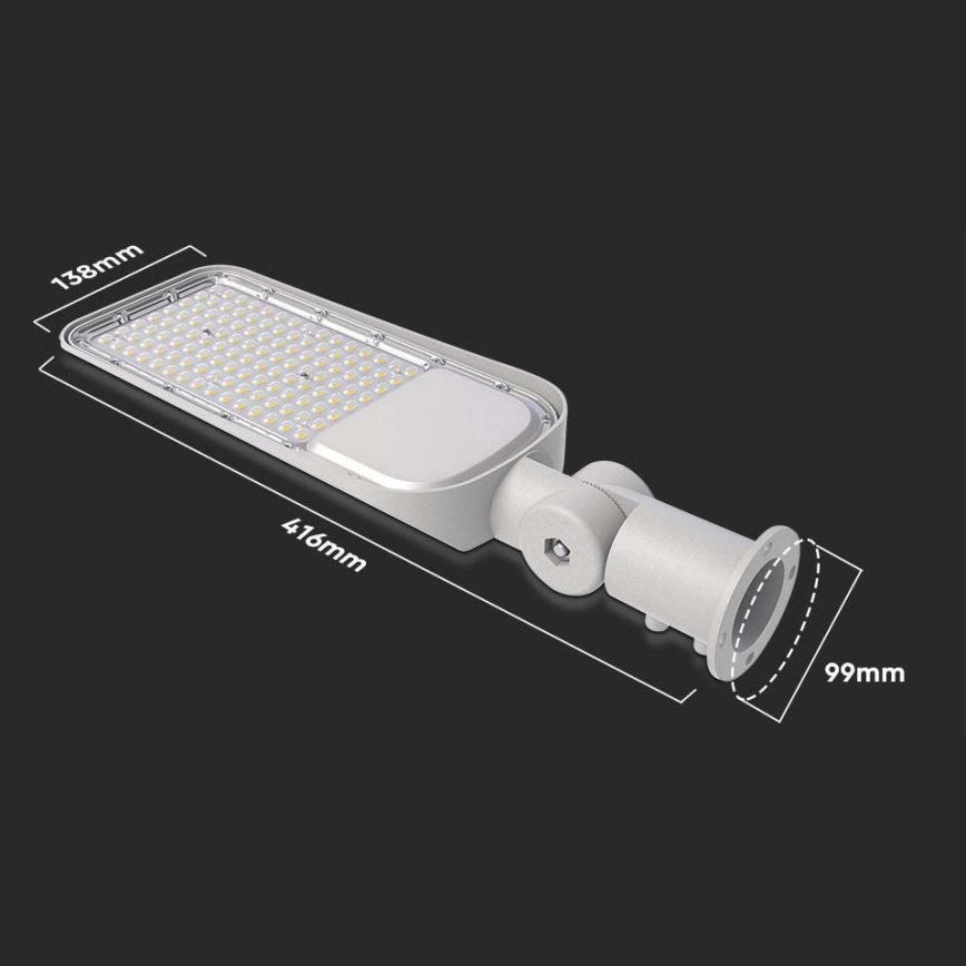 Luminária LED de rua com sensor, chip SAMSUNG, 30W, 230V, 6500K, IP65