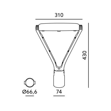 Luminária LED de rua NEXPARK LED/30/40/60W/230V 3000/4000/6500K IP66