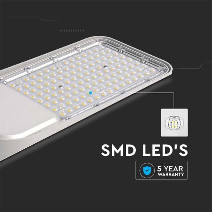 Luminária de Rua LED CHIP SAMSUNG LED/30W/230V 6500K IP65 cinza