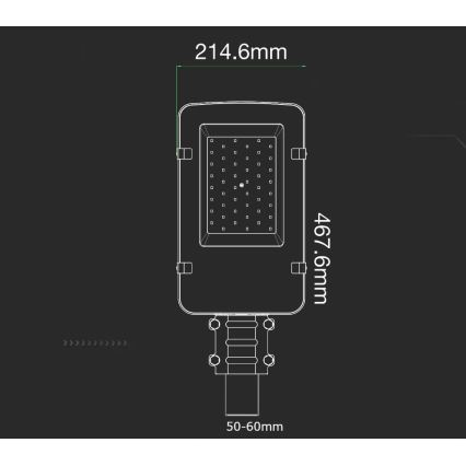 Luminária de Rua LED SAMSUNG CHIP LED/50W/230V 4000K IP65