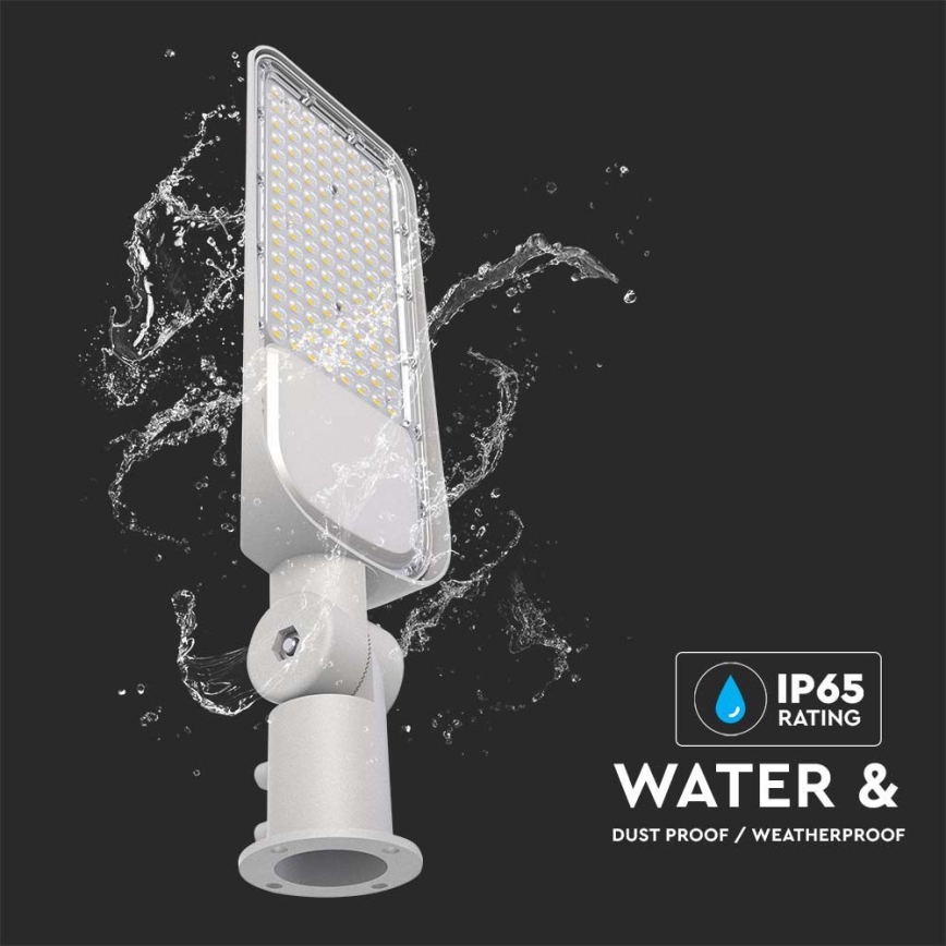 Luminária de Rua LED SAMSUNG CHIP LED/50W/230V 6500K IP65 cinza