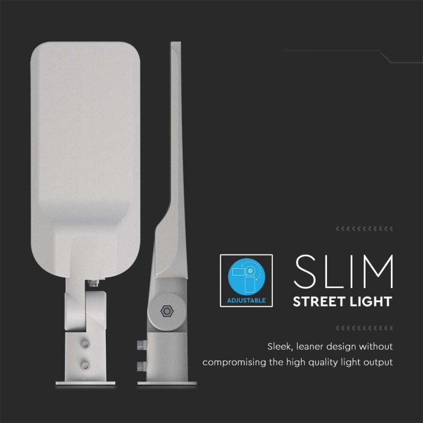 Luminária de Rua LED SAMSUNG CHIP LED/50W/230V 6500K IP65 cinza