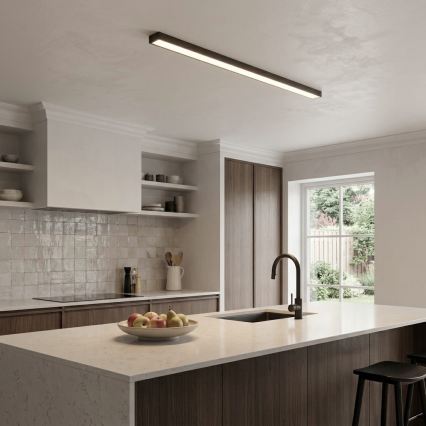 Luminária LED de sobrepor/lustre em cabo 44W 230V 4000K 120 cm preto
