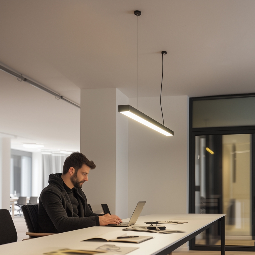 Luminária de teto LED embutida pendente CYNIDECO LED/45W/230V 4000K preta