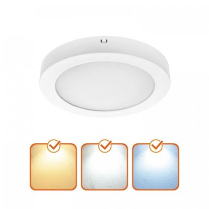 Luminária LED de teto SIGARO LED/24W/230V 3000/4000/6500K Ø 22 cm branca