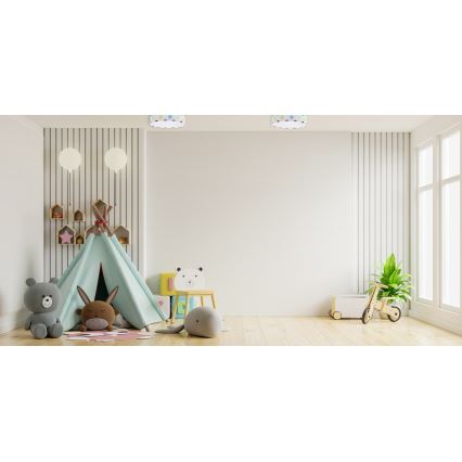 Luminária de teto infantil LED regulável SMART GALAXY KIDS LED/24W/230V 3000-6500K com pontos coloridos + controlo remoto