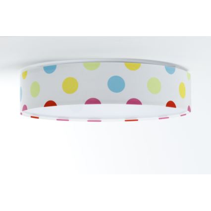 Luminária de teto infantil LED regulável SMART GALAXY KIDS LED/24W/230V 3000-6500K com pontos coloridos + controlo remoto