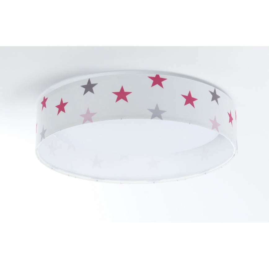 Luminária de teto infantil LED dimmerizável SMART GALAXY KIDS LED/24W/230V 3000-6500K estrelas branco/rosa/cinza + controlo remoto