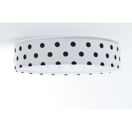 Luminária de teto infantil LED regulável SMART GALAXY KIDS LED/24W/230V 3000-6500K pontos branco/preto + comando à distância