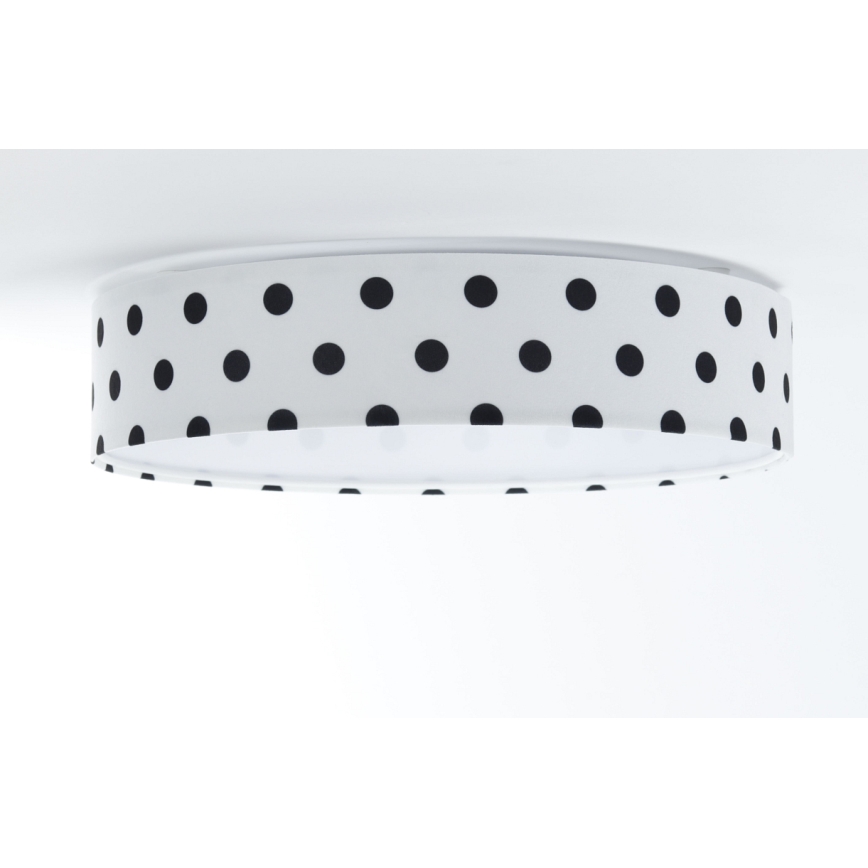 Luminária de teto infantil LED regulável SMART GALAXY KIDS LED/24W/230V 3000-6500K pontos branco/preto + comando à distância