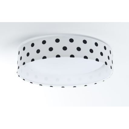 Luminária de teto infantil LED regulável SMART GALAXY KIDS LED/24W/230V 3000-6500K pontos branco/preto + comando à distância
