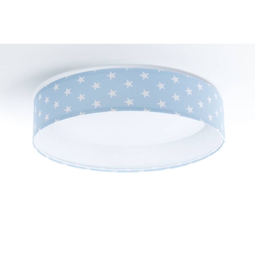 Luminária de teto infantil LED regulável SMART GALAXY KIDS LED/24W/230V 3000-6500K estrelas azul/branco + comando à distância