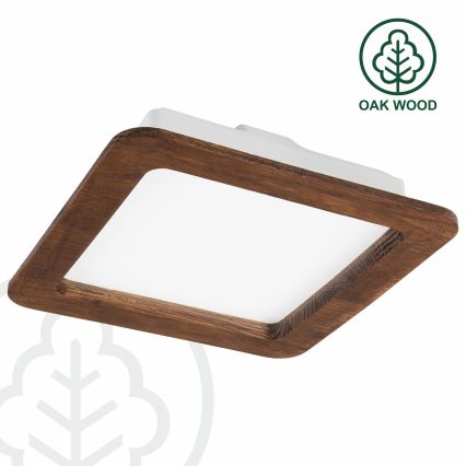 Luminária de embutir LED WOODY SPOT LED/17W/230V 3000K cerejeira 18,5x18,5 cm