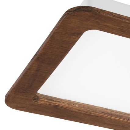 Luminária de embutir LED WOODY SPOT LED/17W/230V 3000K cerejeira 18,5x18,5 cm