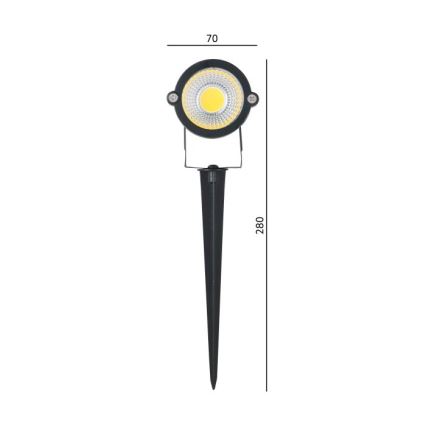 Luminária LED exterior BLAKE LED/5W/230V 3000K IP65 preta