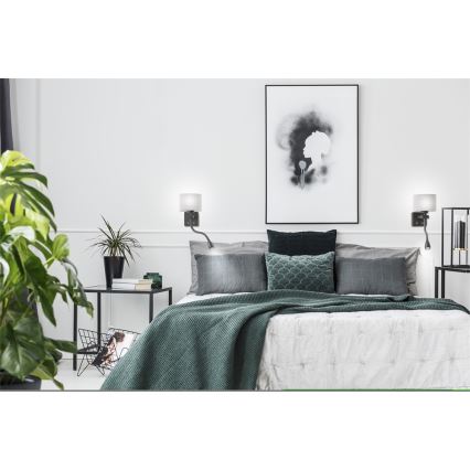 Luminária Flexível LED POLO 1xE27/40W+LED/2W 230V preta