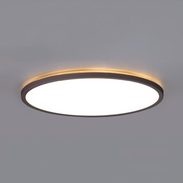 Luminária LED para casa de banho com sensor de movimento e crepúsculo NIVERA LED/18W/230V IP54 3000/4000/6000K diâmetro 30 cm preta + comando à distância