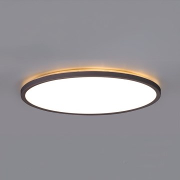 Luminária LED para casa de banho com sensor de movimento e crepúsculo NIVERA LED/24W/230V IP54 3000/4000/6000K diâmetro 30 cm preta + comando à distância