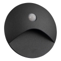 Luminária LED para escada com sensor de movimento e crepuscular EXIN LED/2,5W/230V 4000K IP65 antracite redonda