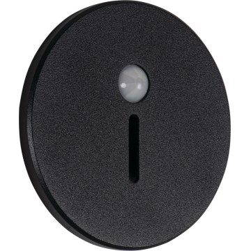 Luminária LED para escadas com sensor de movimento e de crepúsculo MAGNIK LED/1,7W/230V 2700/3300/3900/4600/5700K preta redonda