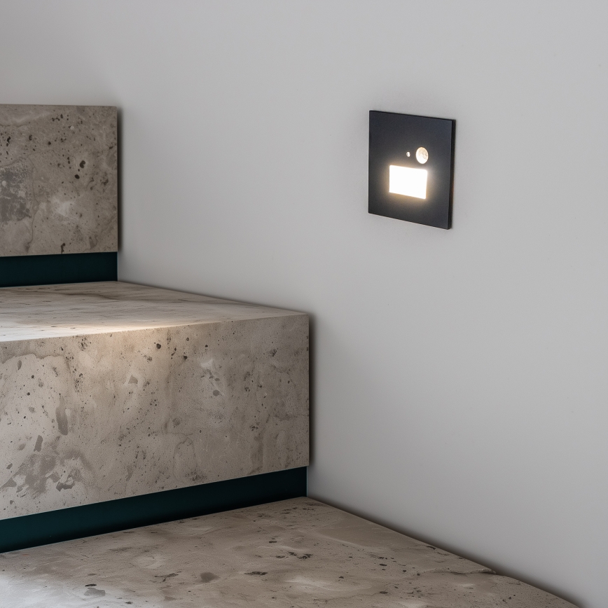 Luminária LED para escadas com sensor de movimento LED/1,5W/230V 3000/4000/6000K antracite