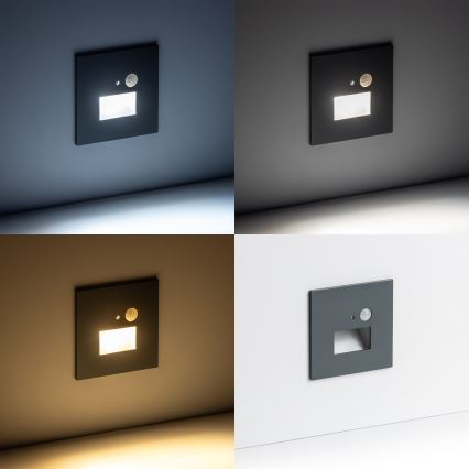 Luminária LED para escadas com sensor de movimento LED/1,5W/230V 3000/4000/6000K antracite