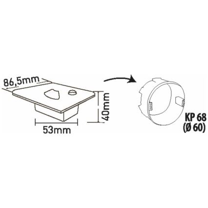 Luminária LED para escadas com sensor de movimento LED/1,5W/230V 3000/4000/6000K antracite