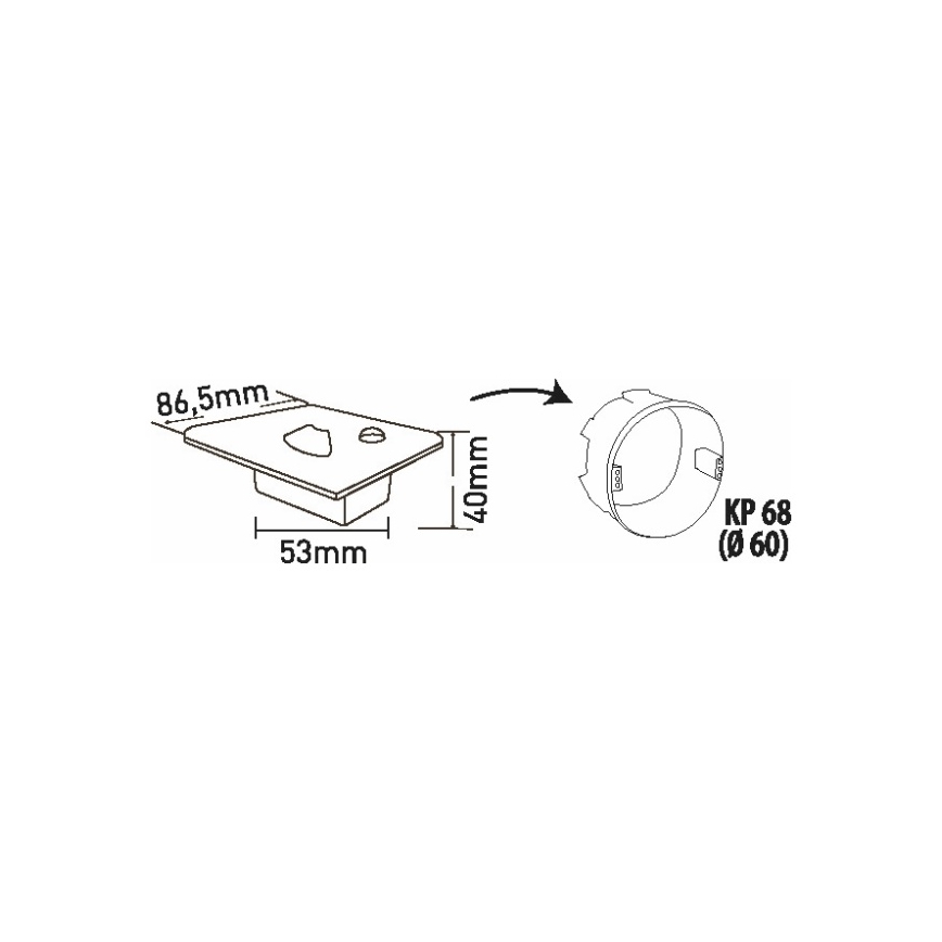 Luminária LED para escadas com sensor de movimento LED/1,5W/230V 3000/4000/6000K antracite
