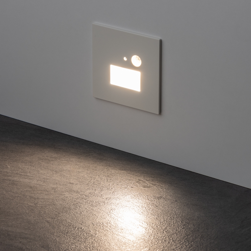 Luminária LED para escadas com sensor de movimento e crepuscular LED/1,5W/230V 3000/4000/6000K branca