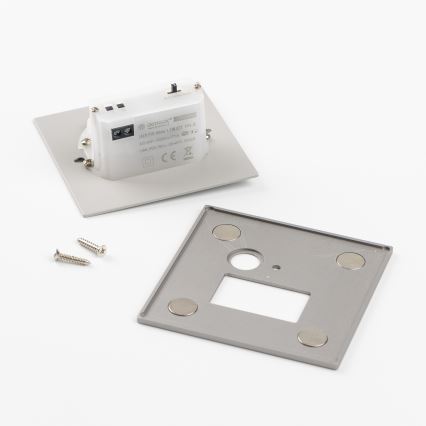 Luminária de escada LED com sensor de movimento e de crepúsculo LED/1,5W/230V 3000/4000/6500K cinzenta