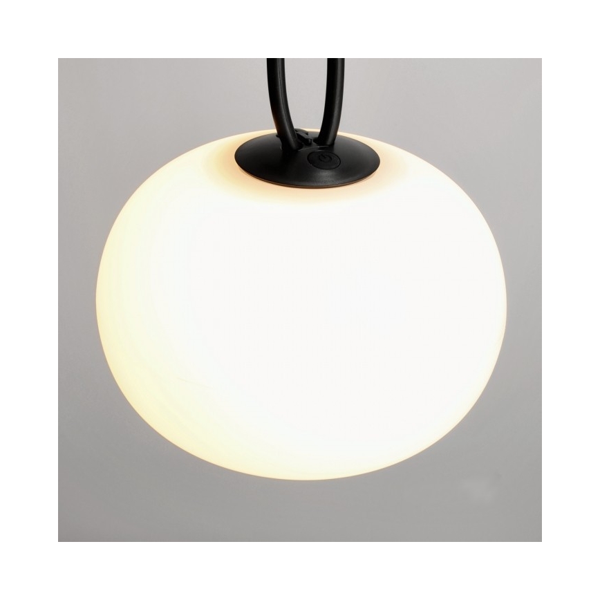 Luminária exterior recarregável LED dimerizável VENEZIA LED/1,5W/5V 2500K IP54 2600 mAh preta