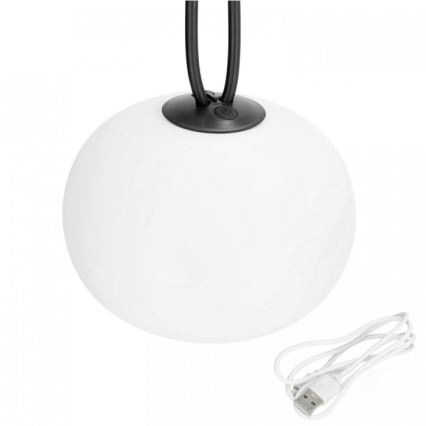 Luminária exterior recarregável LED dimerizável VENEZIA LED/1,5W/5V 2500K IP54 2600 mAh preta
