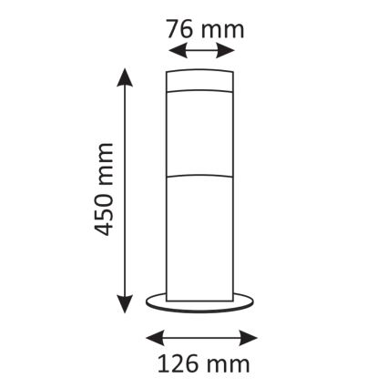 Luminária LED RGBW regulável para exterior OSLO 1xE27/6,5W/230V 2700-6500K Wi-Fi 45 cm IP44 antracite