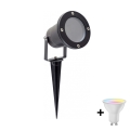 Luminária LED RGBW regulável para exterior BLAKE 1xGU10/4,8W/230V IP65 + controlo remoto