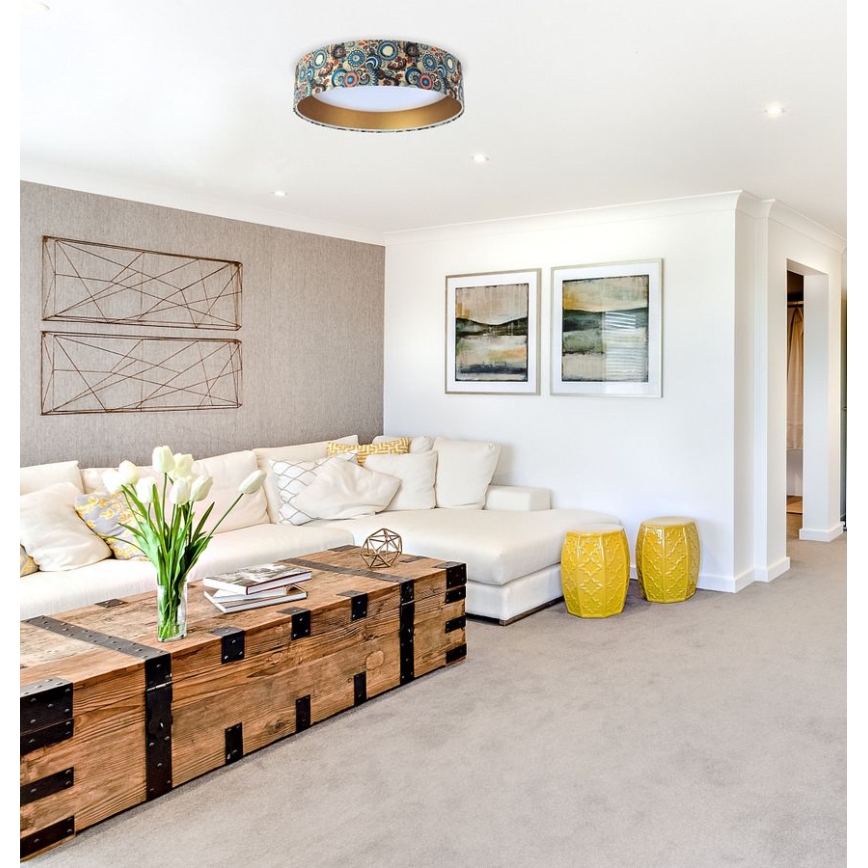 Luminária LED Dimerizável SMART GALAXY LED/24W/230V diâmetro 44 cm multicolor/dourado 3000-6500K + controlo remoto