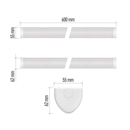 Luminária LED sob armário LED/20W/230V 4000K 60 cm