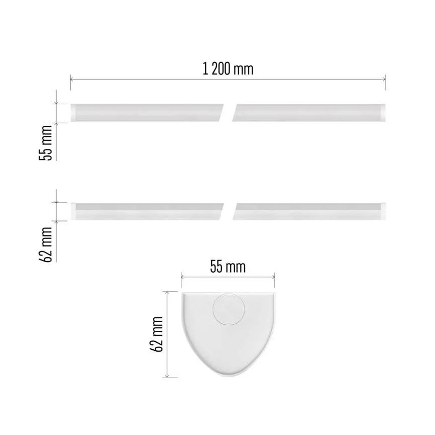 Luminária LED sob armário LED/40W/230V 4000K 120 cm