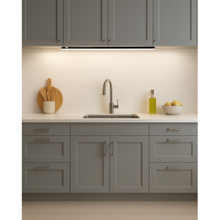 Luminária LED sob armário TUBE LED/14W/230V 90 cm preta