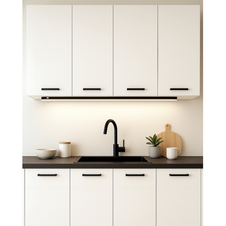 Luminária LED sob armário TUBE LED/18W/230V 120 cm preta