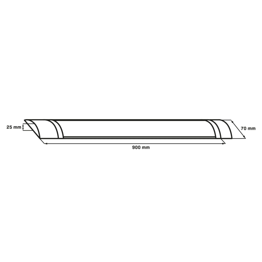 Luminária LED tubular/30W/230V 4000K 90 cm preta