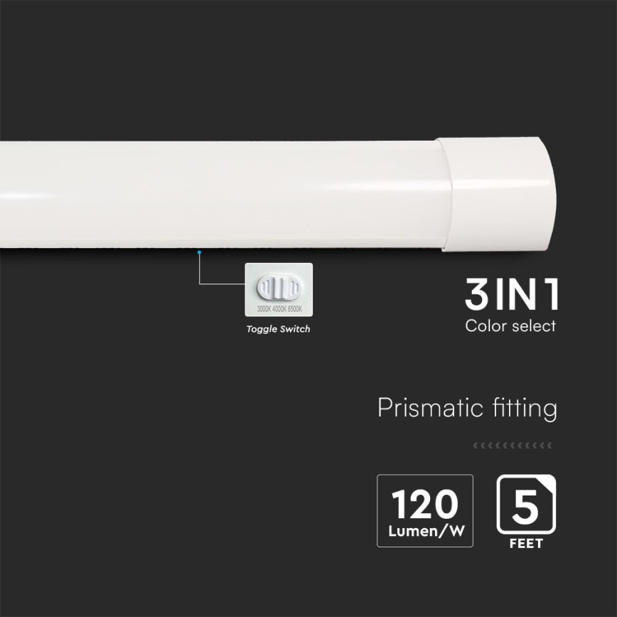 Luminária LED fluorescente LED/50W/230V 3000/4000/6500K 146 cm