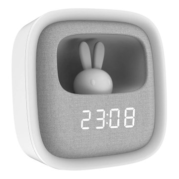 Luminária Noturna LED Regulável com Despertador BUNNY LED/1,2W/5V 3000K